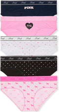 PINK Women's Cotton Logo Hipster Underwear Set for Everyday Comfort