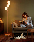 Orange Pole 64in Dimmable Globe Floor Lamp - Soft Warm White
