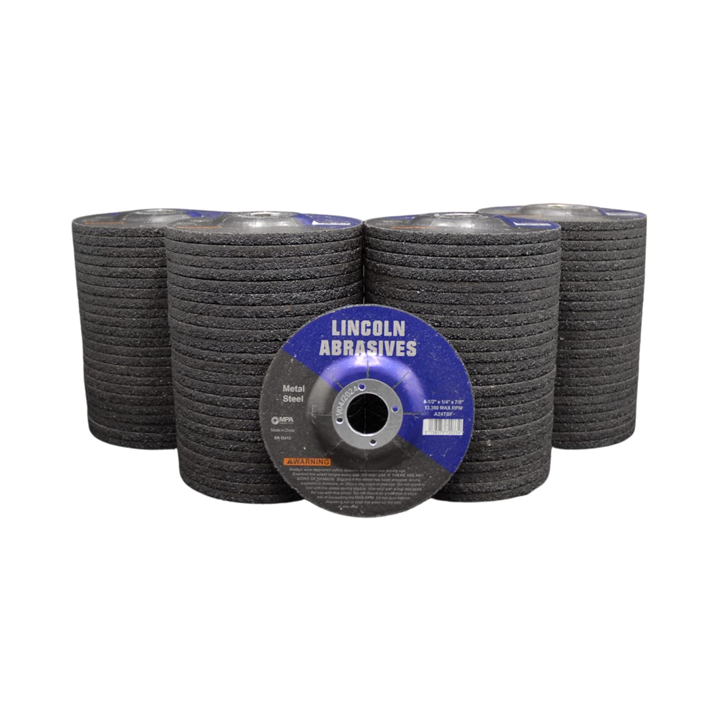 100 Pack 4.5 in Aluminum Oxide Grinding Wheels for Angle Grinder