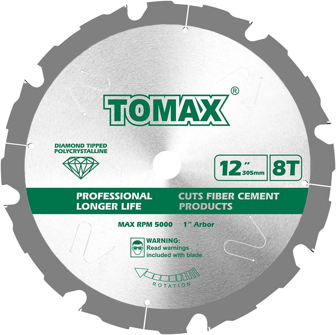 PCD 12 Inch 8 Tooth Fiber Cement Saw Blade for HardiePlank