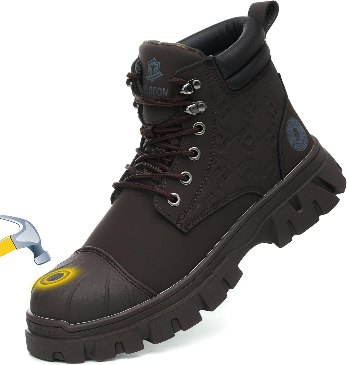 KELODON Waterproof Steel Toe Boots for Men - Safety and Comfort