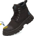 KELODON Waterproof Steel Toe Boots For Men 6 in Leather - Safety