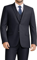 LUPURTY Men's Suits Slim Fit 3 Piece Tuxedo Set - Modern Tailoring