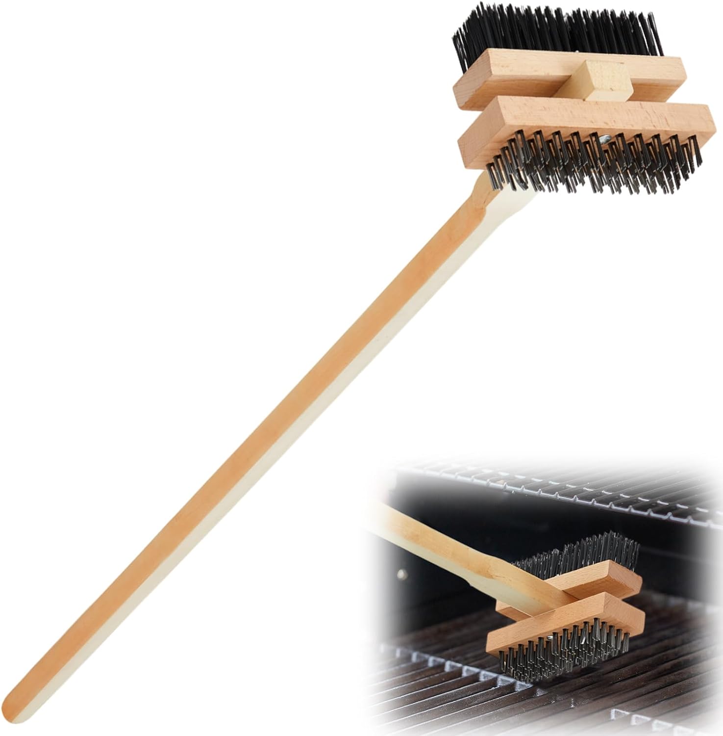 Stainless Steel Grill Brush 48 Inch for BBQs and Kitchens