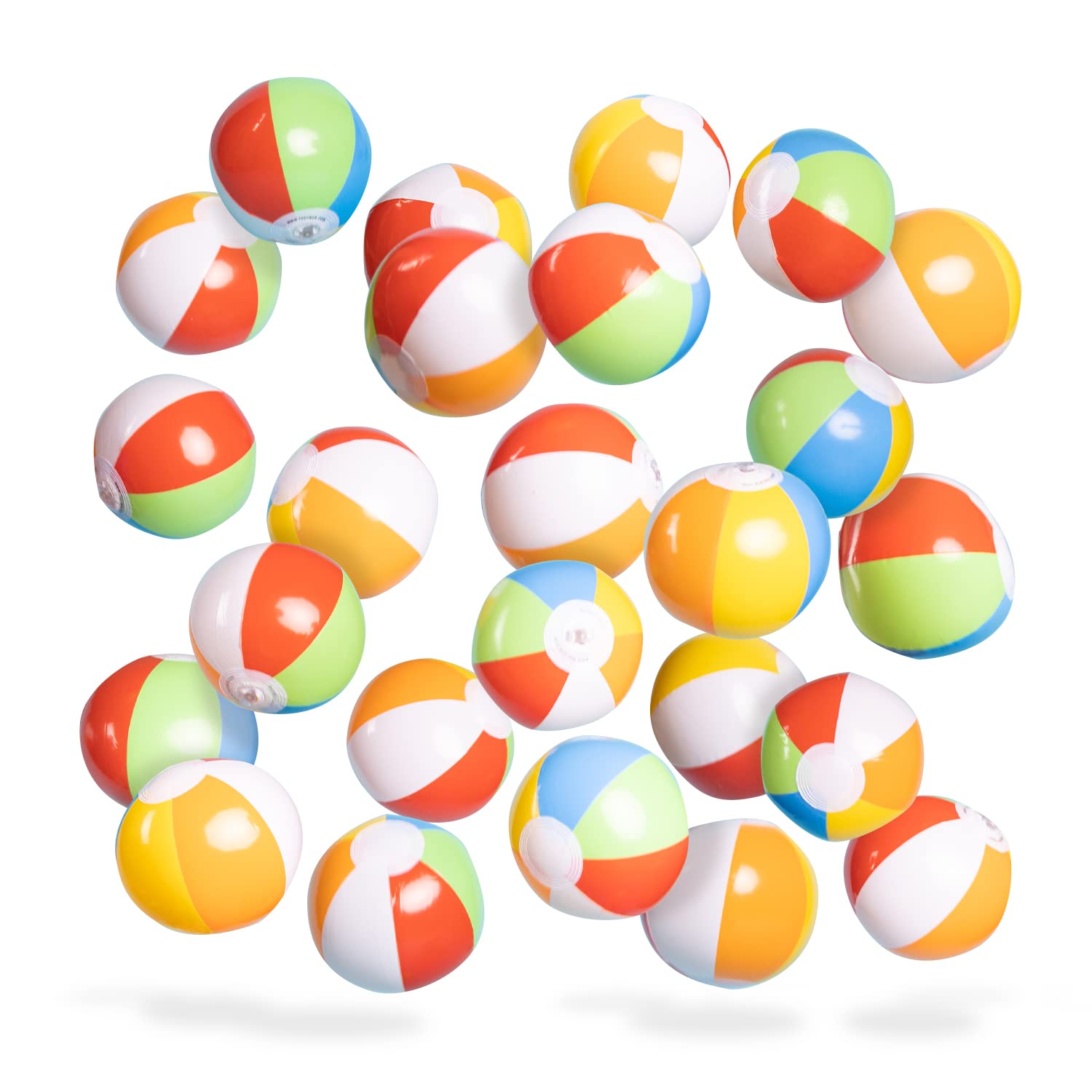 Top Race Mini Beach Balls - 5 Inch Inflatable Fun for Summer
