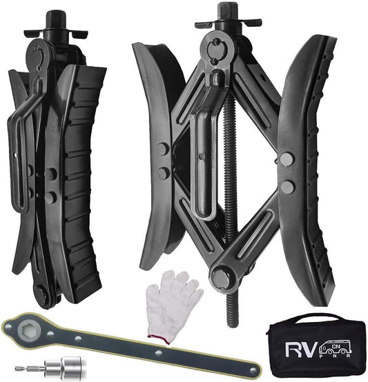 Camper Wheel Chock Stabilizer for RVs - Durable Tire Locking Chocks