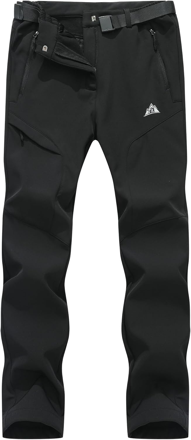 MOERDENG Women's Fleece Lined Snow Ski Pants for Winter Fun