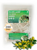Olive Leaf Tea Bags 200 Count - Caffeine-Free Antioxidant Support