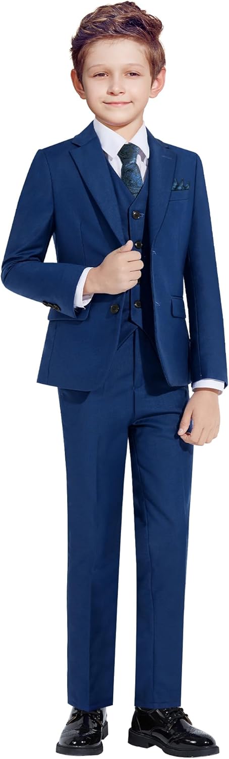 Marvelous World Boys' Formal Slim Fit Suit Set for Events