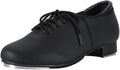 Linodes PU Leather Lace Up Tap Shoe for Women and Men - Classic Tap