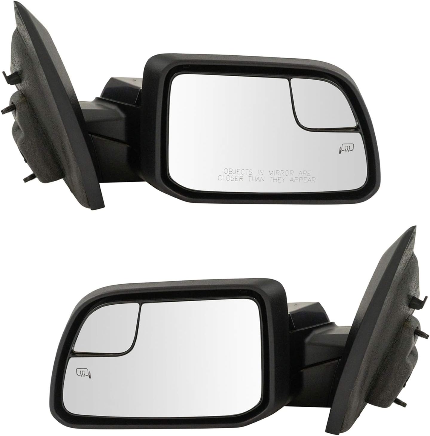 TRQ Driver & Passenger Side Mirror Set for 2011-2014 Ford Edge