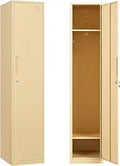 Metal Locker Storage Cabinet 1 Door, 71in - Durable Secure Storage