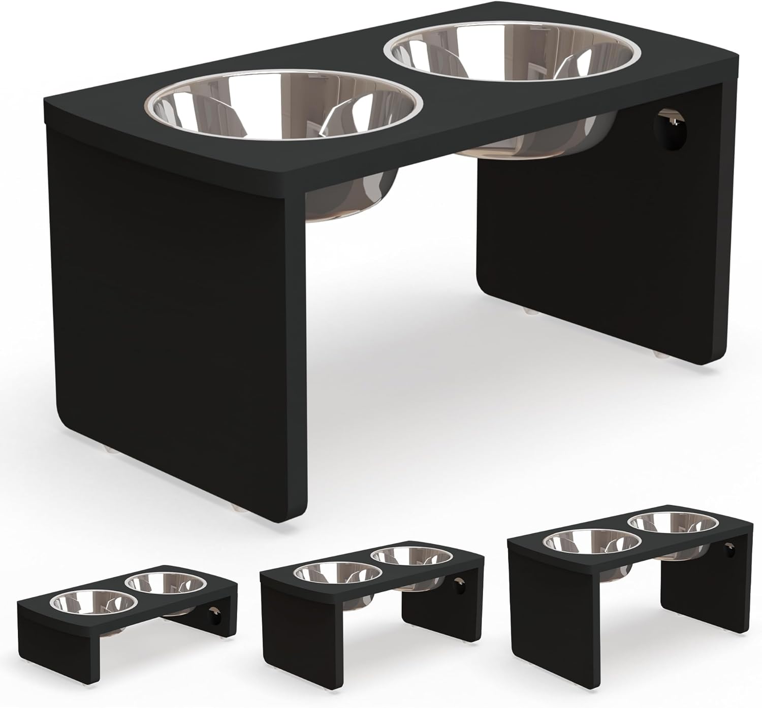 Elevated Dog Bowls for Large Dogs - Bamboo Raised Feeder