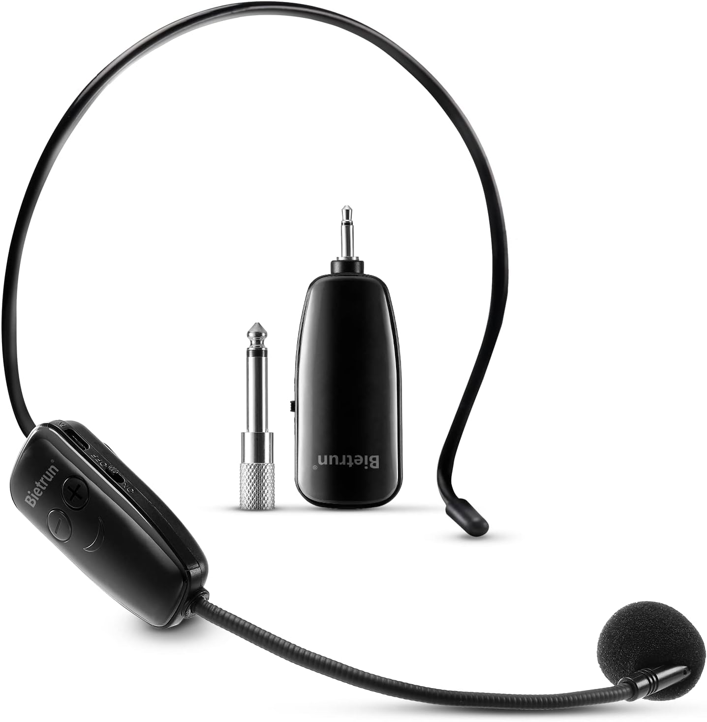 Bietrun Wireless Headset Mic - 160ft Range for Clear & Powerful Sound