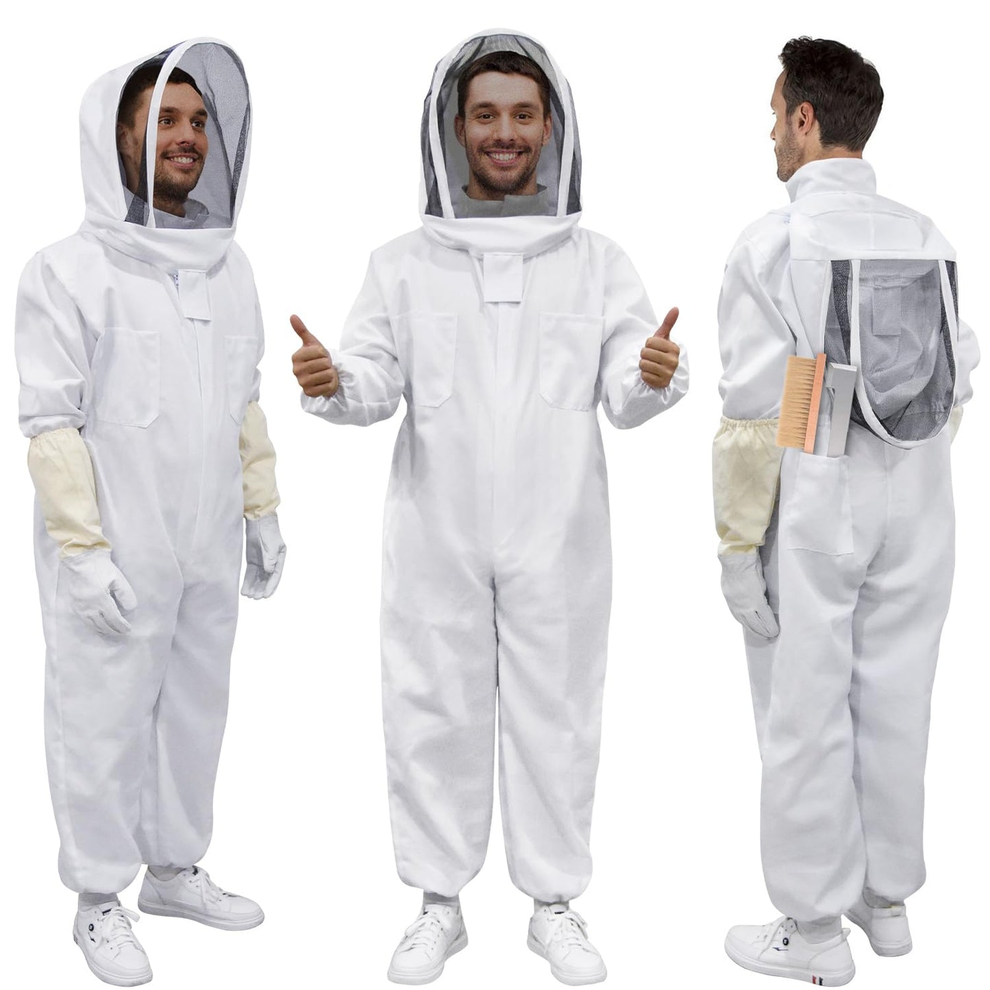 Professional Full Body Beekeeper Suit with Veil Hood for Safety