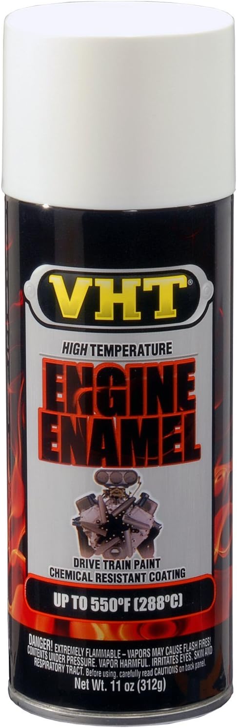 VHT SP129-6PK 550 Engine Enamel High Heat Spray Paint Gloss White
