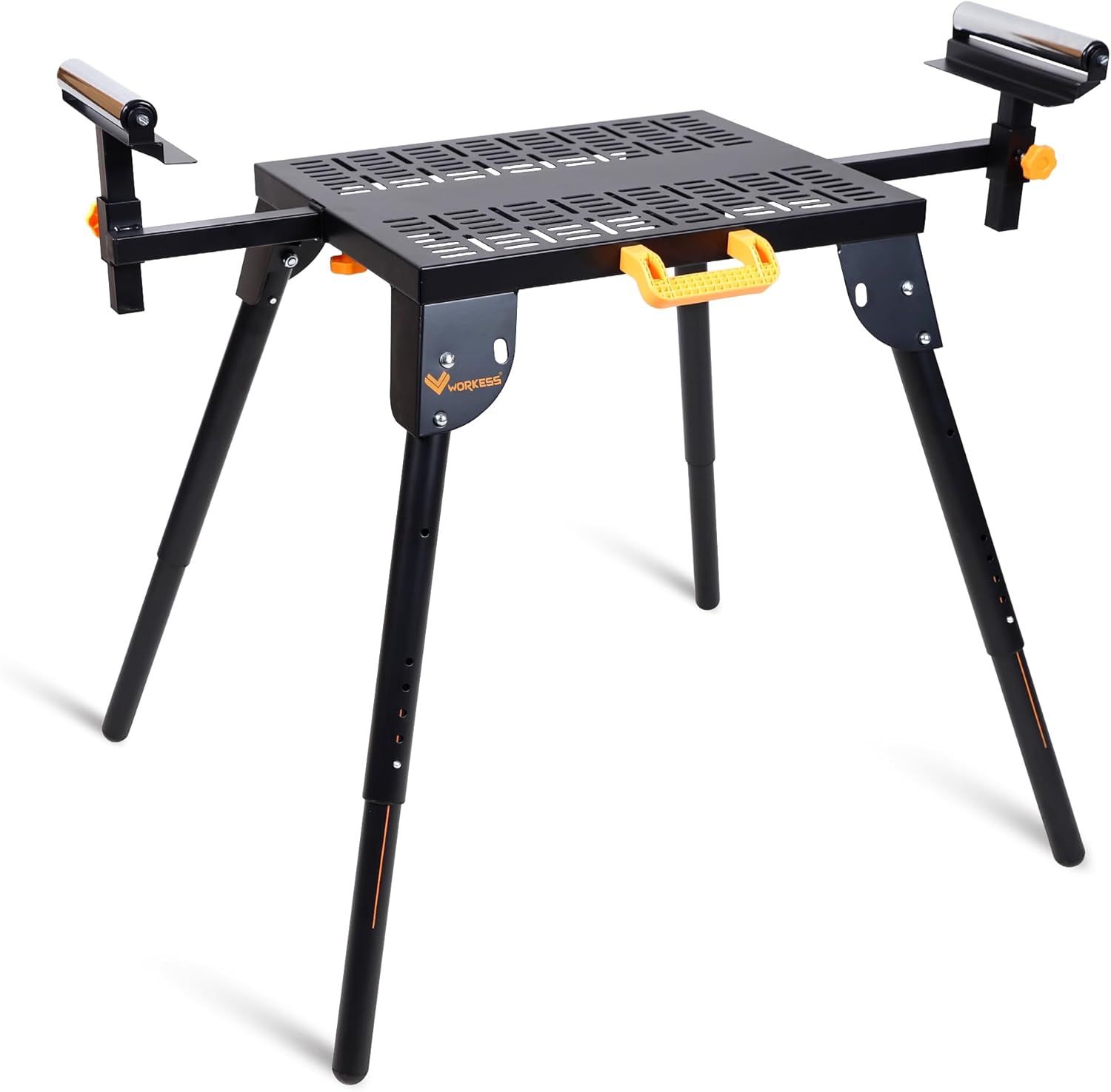 Universal Miter Saw Stand with Grid Tabletop for All Projects