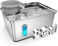 Dog Water Fountain Stainless Steel 2 Gallon - Quiet Large Capacity