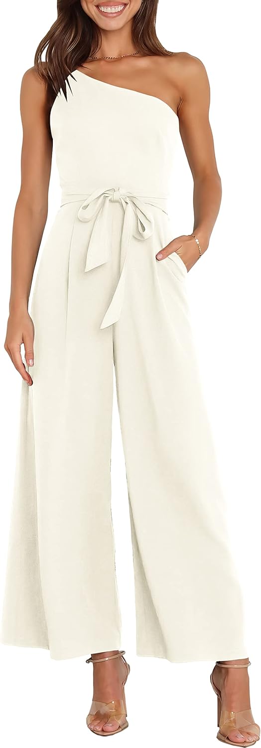 Stylish One Shoulder Jumpsuit for Women - Trendy Fall Outfit