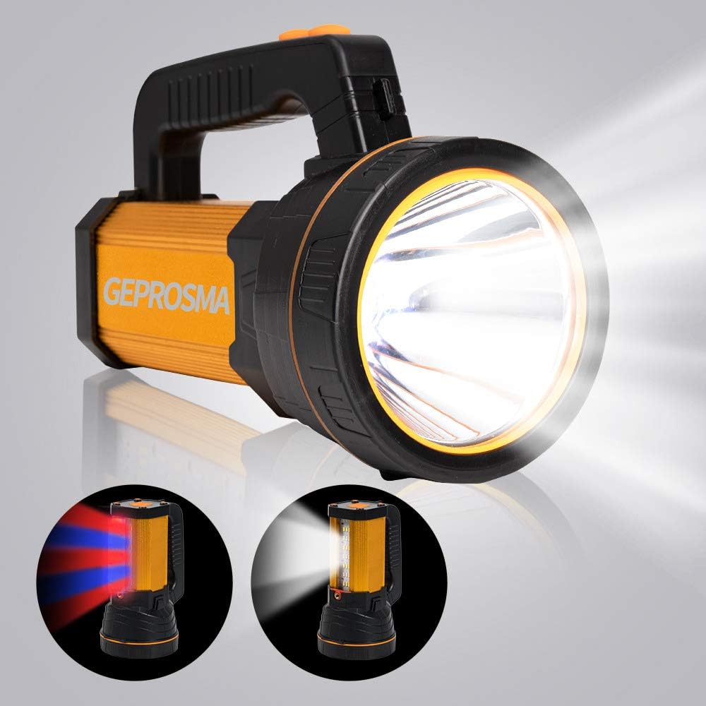Powerful LED Flashlight High Lumens USB C Rechargeable Spotlight