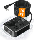 Weatherproof Outdoor Power Strip with 4 Wide Outlets for Safety