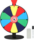 12 Inch 10 Slot Prize Wheel Spinner - Compact Tabletop Spin Wheel