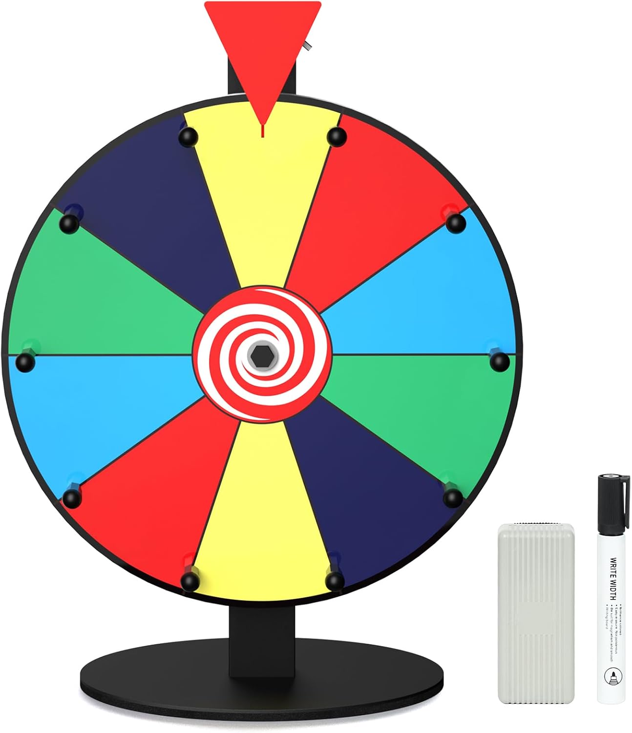 12 Inch Prize Wheel Spinner with Stand for Events and Games