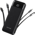Portable Charger with Built in Cables 10000mAh Slim Power Bank Cell