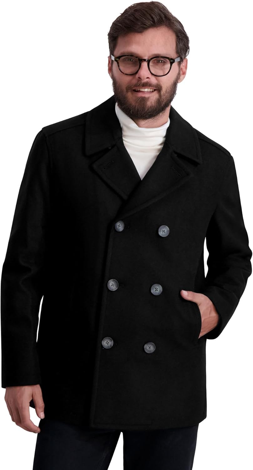 Nautica Men's Classic Double Breasted Peacoat for Every Occasion