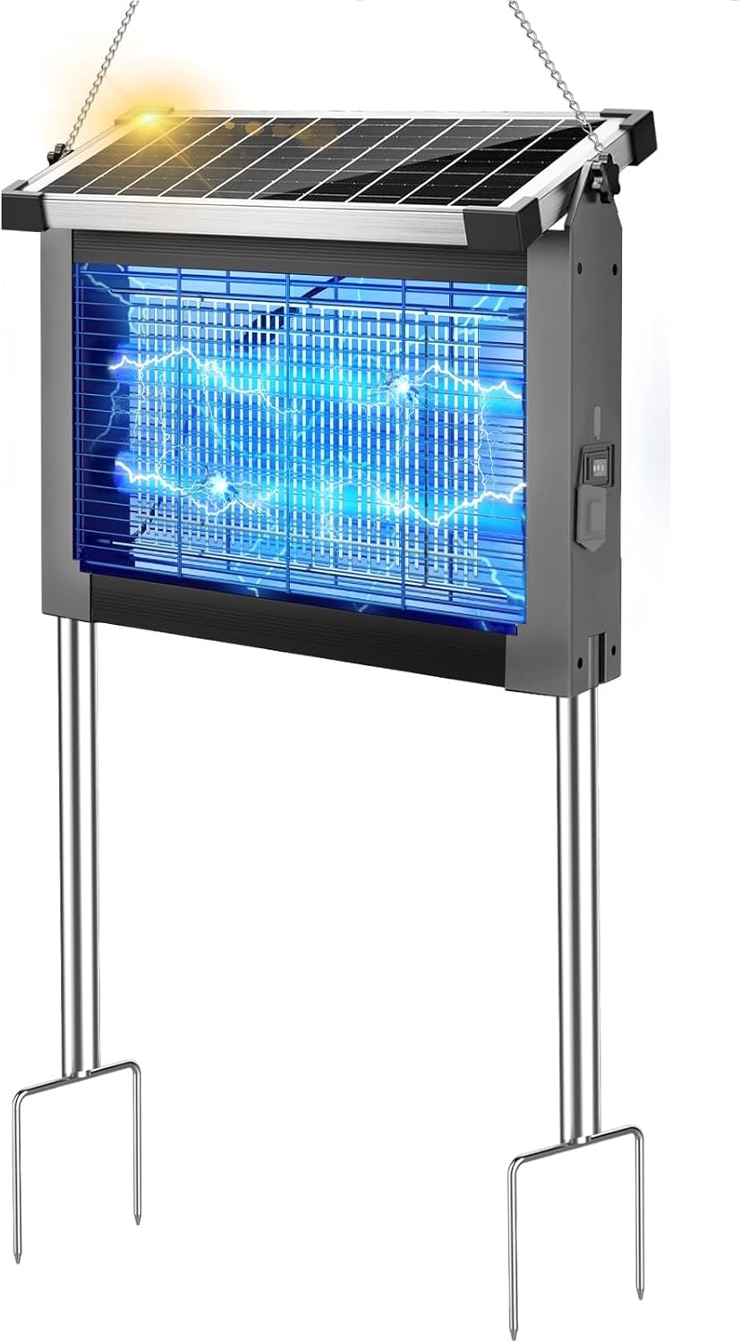 Solar Bug Zapper Outdoor - PhatroyYee 4500V Mosquito Killer