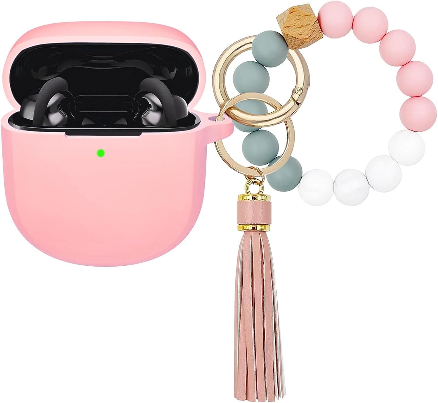 Bavane Pink Silicone Case for Bose QC Earbuds II