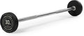 30 LB Rubber Curl Fixed Barbells Pre-Loaded Weight Bar - Compact EZ