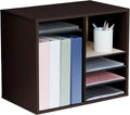 Wood Adjustable Paper and Mail Organizer - 12-Compartment Desk Rack