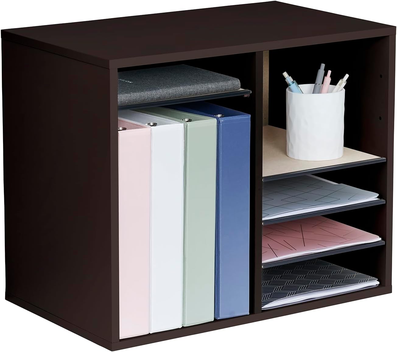 Safco Wooden Paper and Mail Organizer for Efficient Home Office
