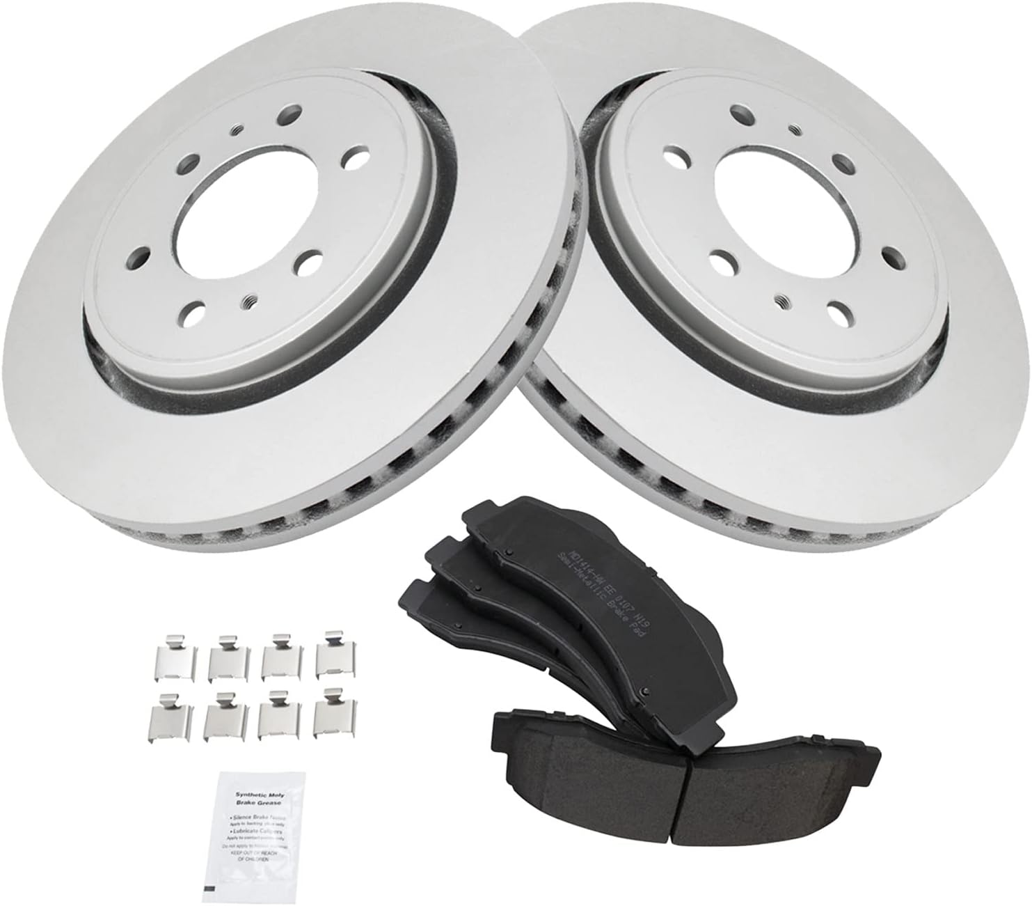 TRQ Front Brake Pad & Rotor Kit for 2010-2017 Ford Expedition