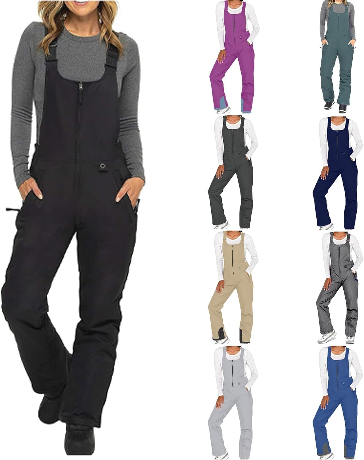 YRAETENM Women's Insulated Ski Bibs - Waterproof!