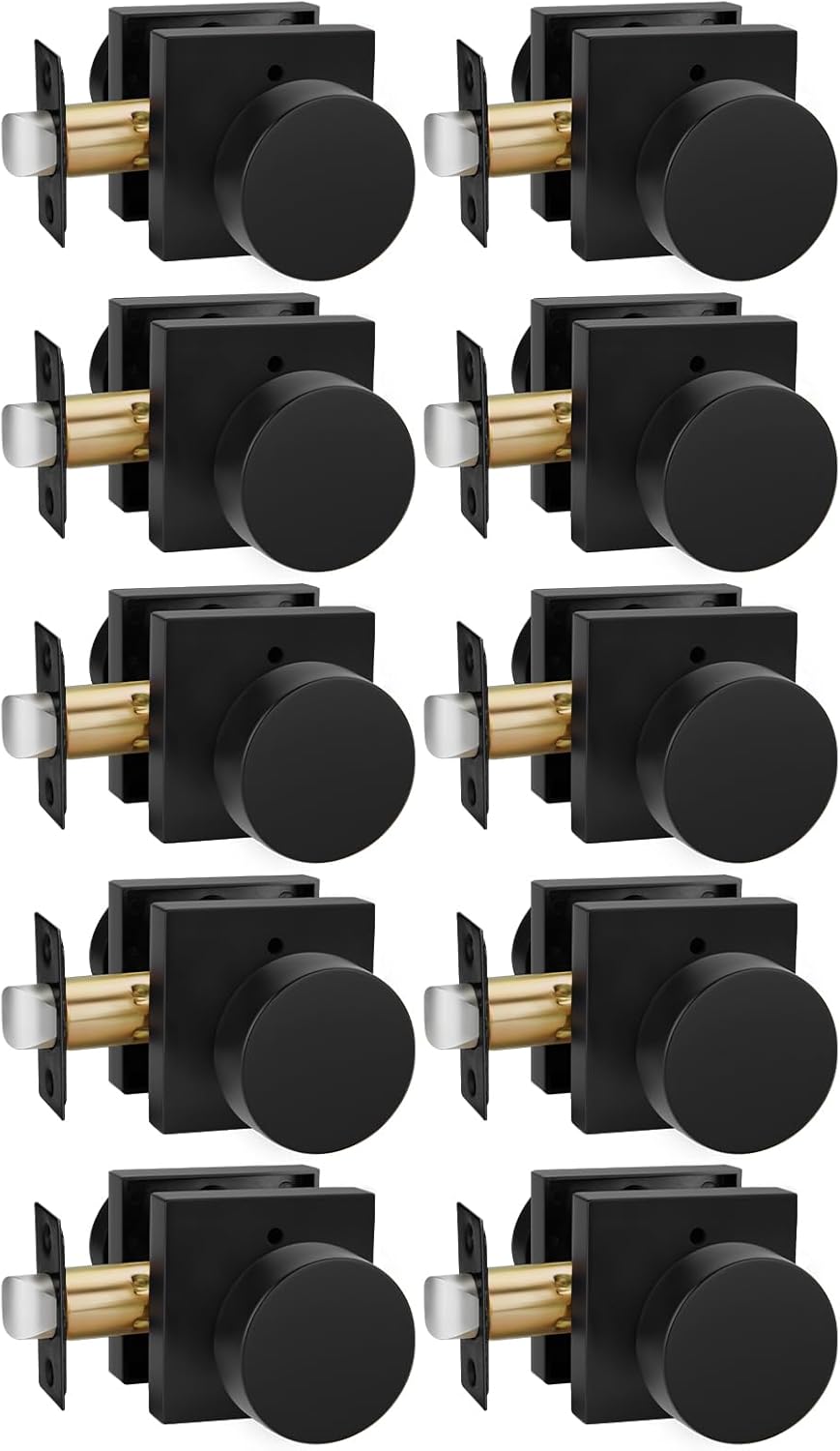 Goldenwarm Privacy Black Interior Door Knobs for Modern Homes