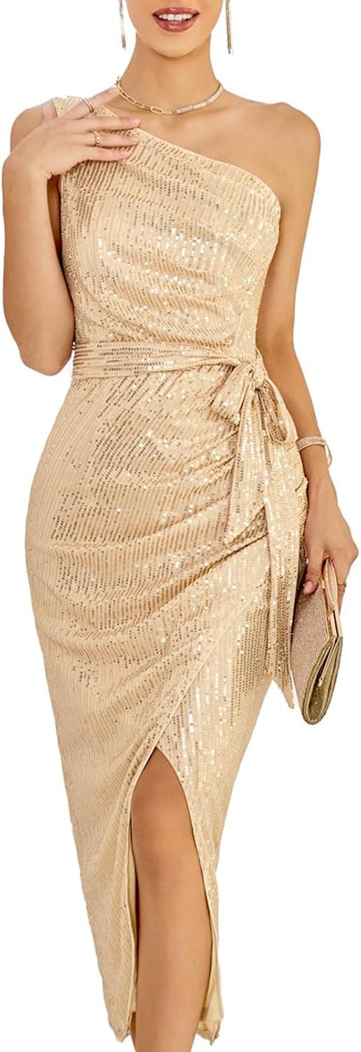 Stunning One Shoulder Sequin Dress for Every Occasion