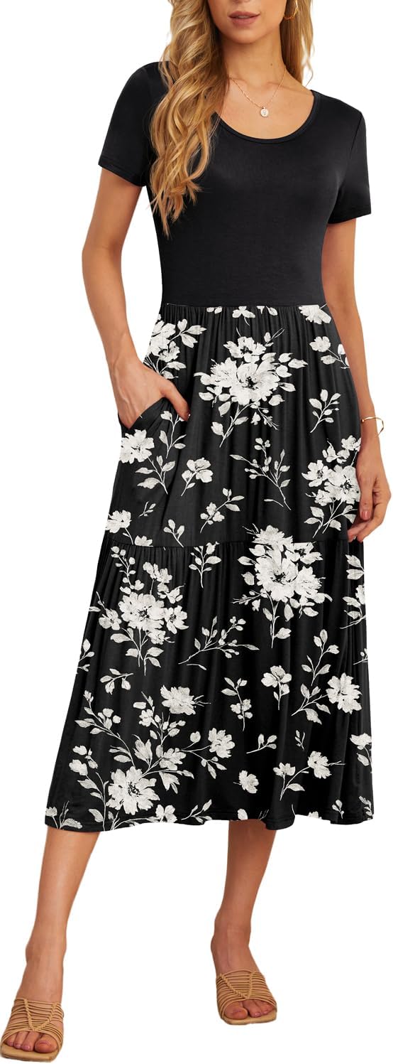 GRECERELLE Women's Summer Casual Maxi Dress with Pockets