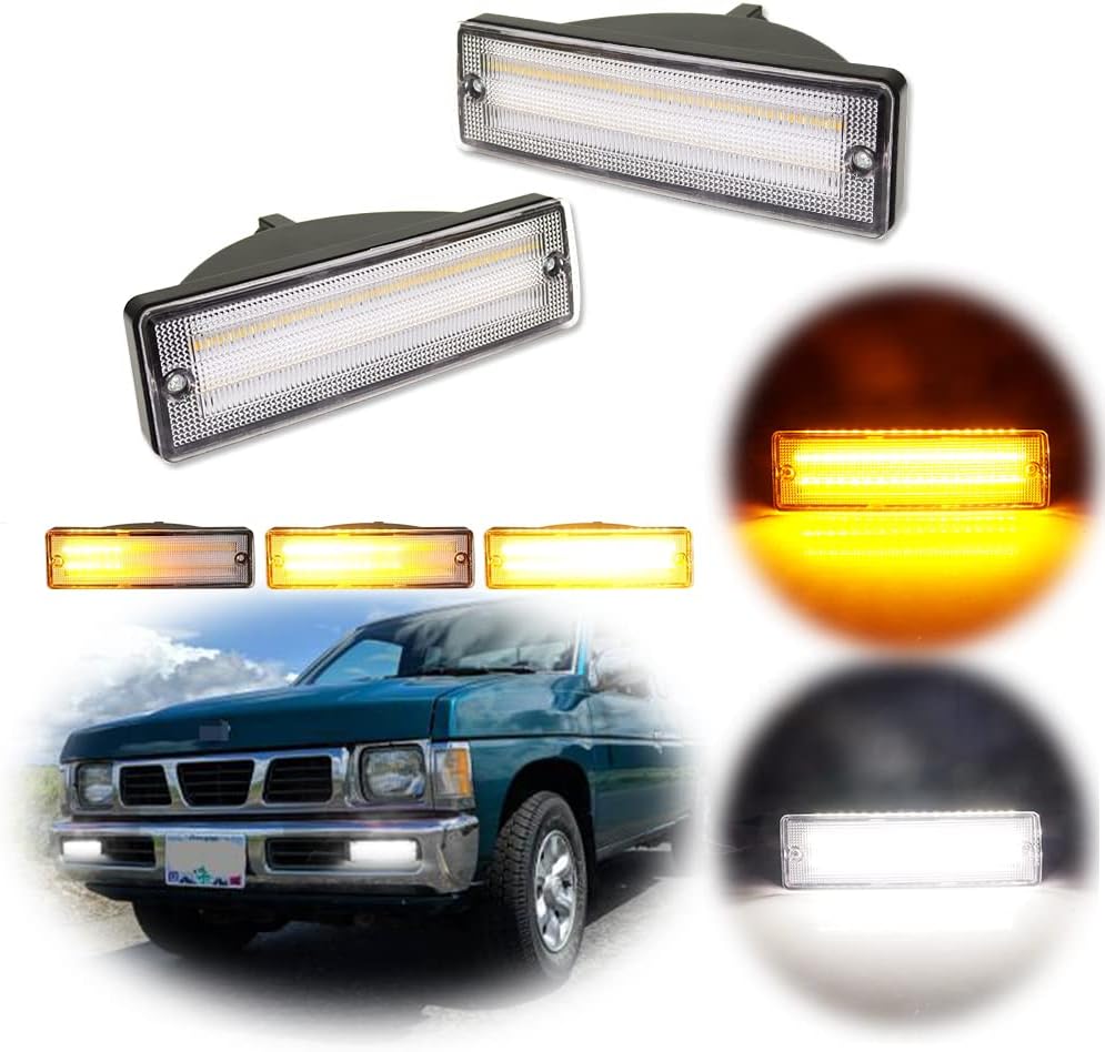 Clear Lens LED Turn Signal Lights for Nissan D21 and Pathfinder