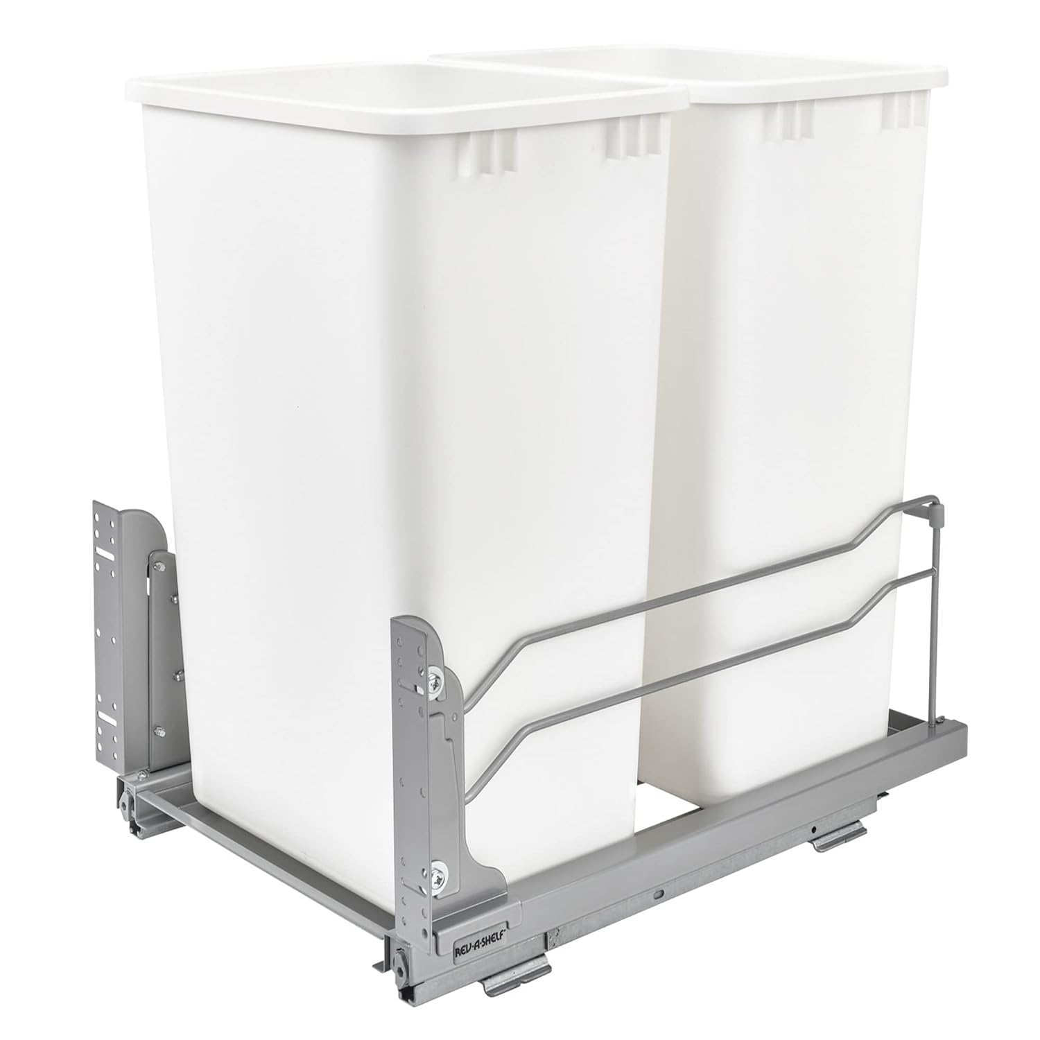 Rev-A-Shelf Double Pullout Trash Cans for Kitchen Cabinets