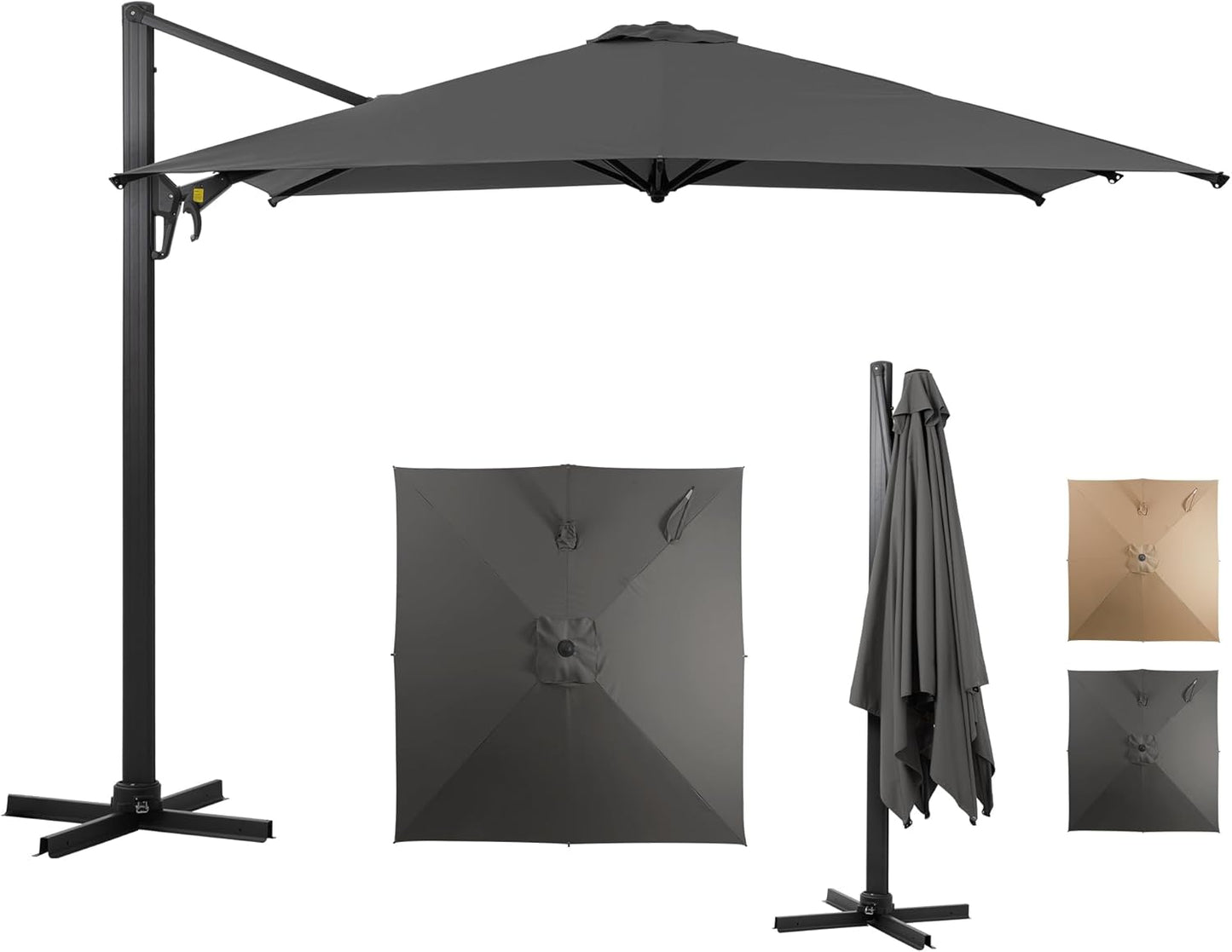 Patio Umbrella with Push Button Tilt for Outdoor Spaces