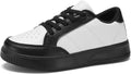 Kids Leather Breathable Knit Sneakers - Lightweight Comfort for School
