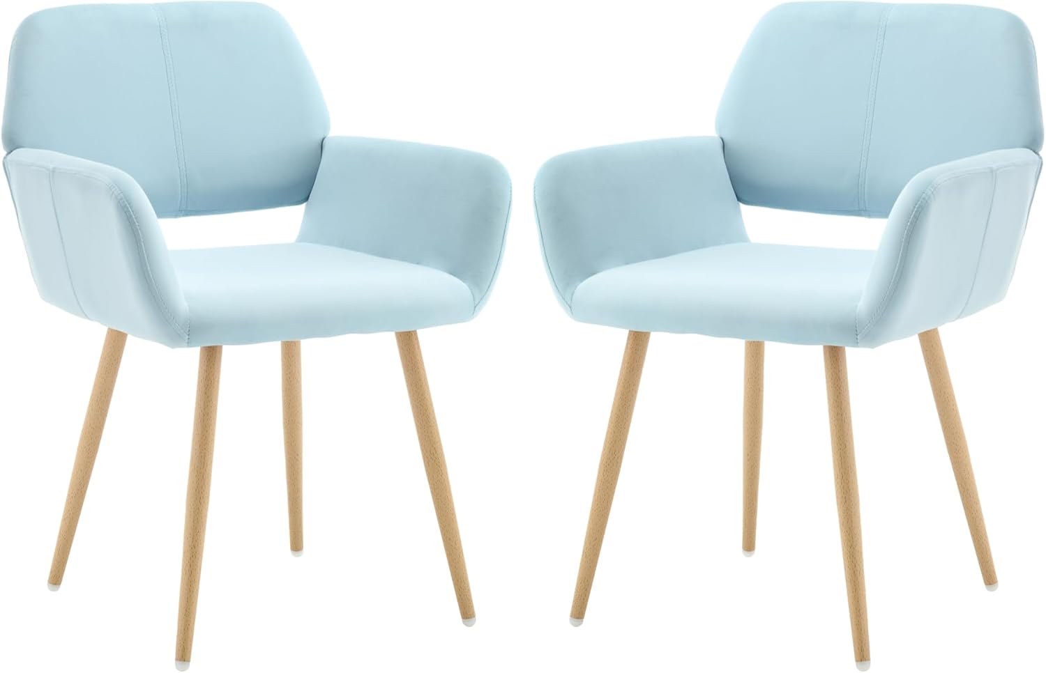KCC Small Modern Dining Room Arm Chairs Set of 2 for Comfort