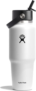 Hydro Flask Travel Water Bottle 32 oz White - Cupholder Friendly