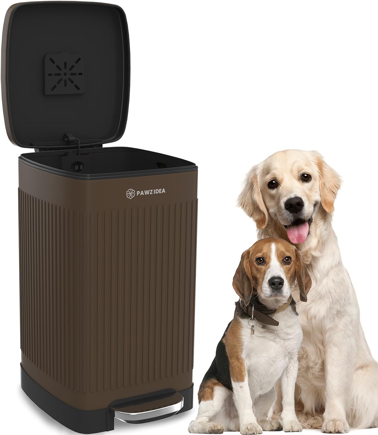 PAWZIDEA Dog Poop Trash Can Outside with Odor Control Features