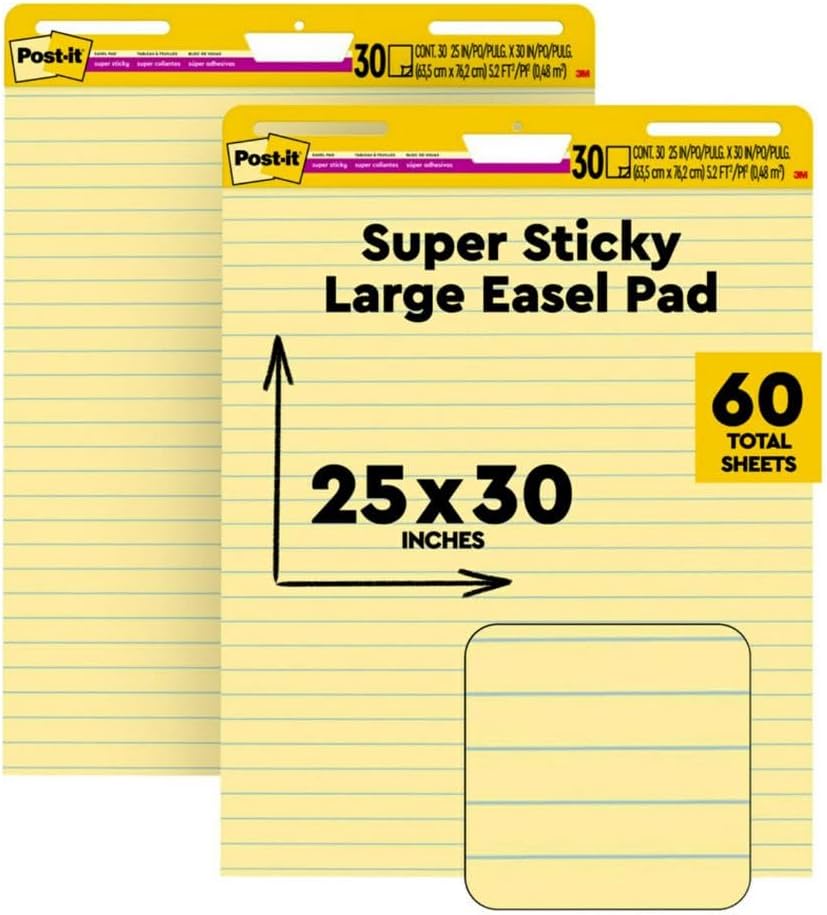 Post-it Super Sticky Easel Pad for Effective Teaching Sessions