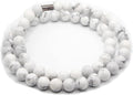 Howlite Bead Necklace for Men Women - Calming Gemstone