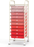 Giantex 10-Drawer Storage Cart for Home and Office Organization