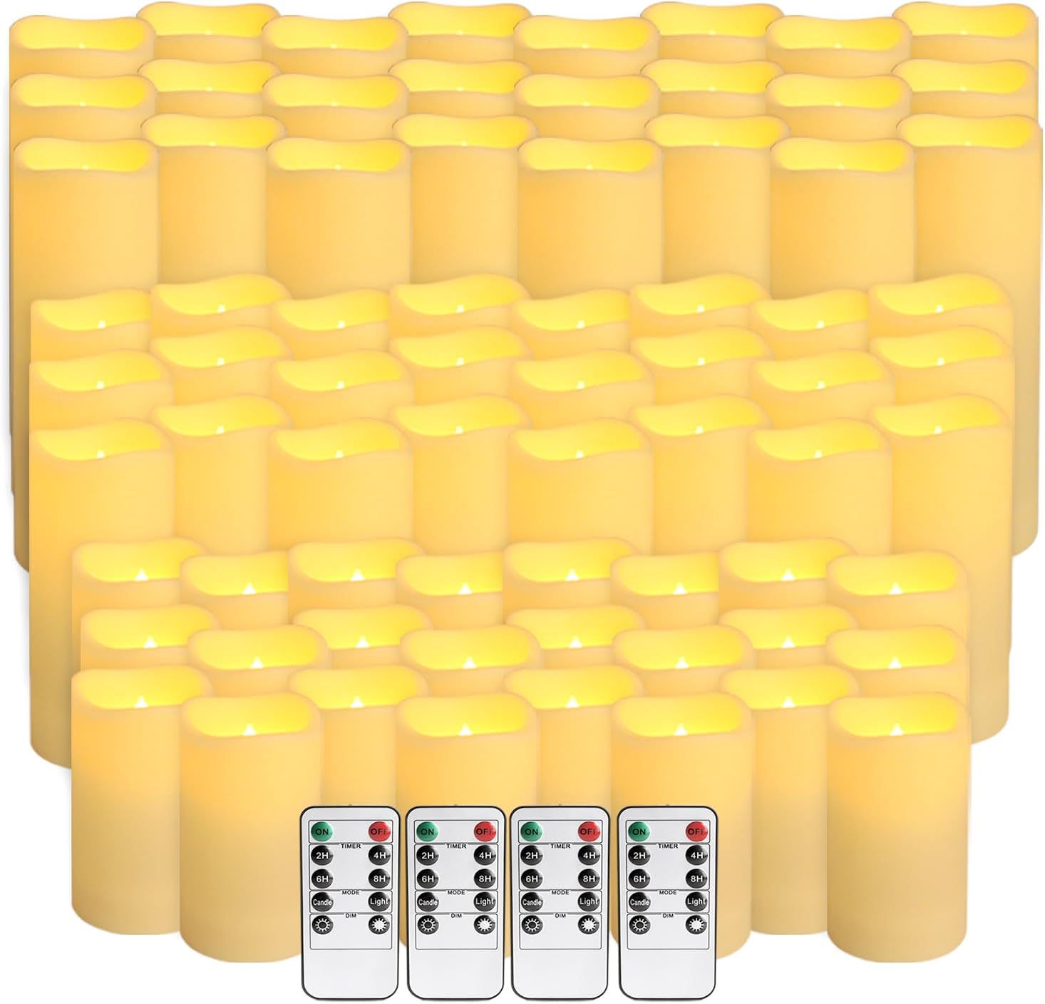 72-Pack LED Flameless Candles with Remote Control for Events